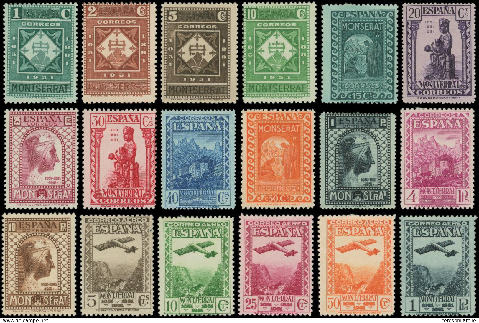 * ESPAGNE 473/77, 479/80, 482, 484/5, 478A, 481A, 483A Et PA 90/94, Montserrat, TB - Unused Stamps