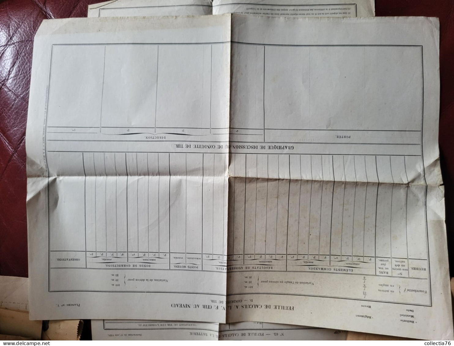 MILITARIA LOT DE 2 DOCUMENTS ARTILLERIE VIERGE 1929 - French