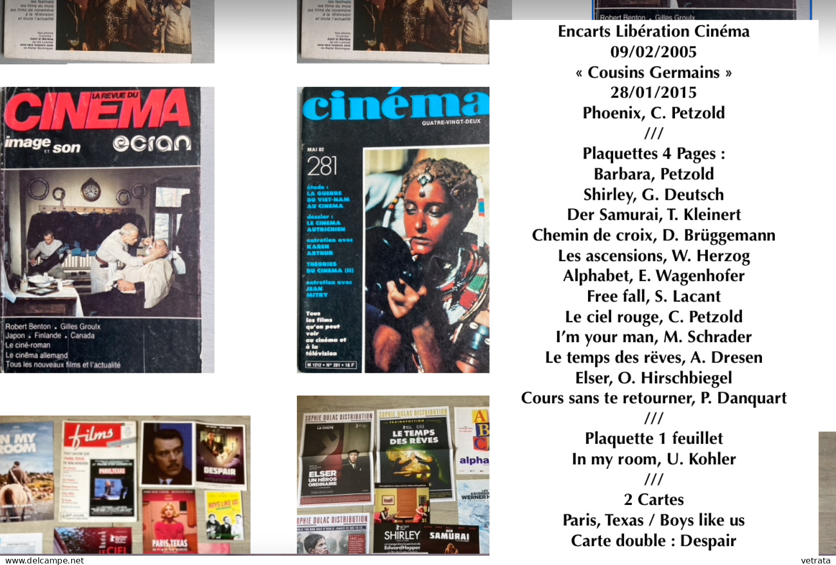 Cinéma Allemand & Autrichien : 8 Revues / 2 encarts Cinéma de Libération / 13 Plaquettes & 3 Cartes