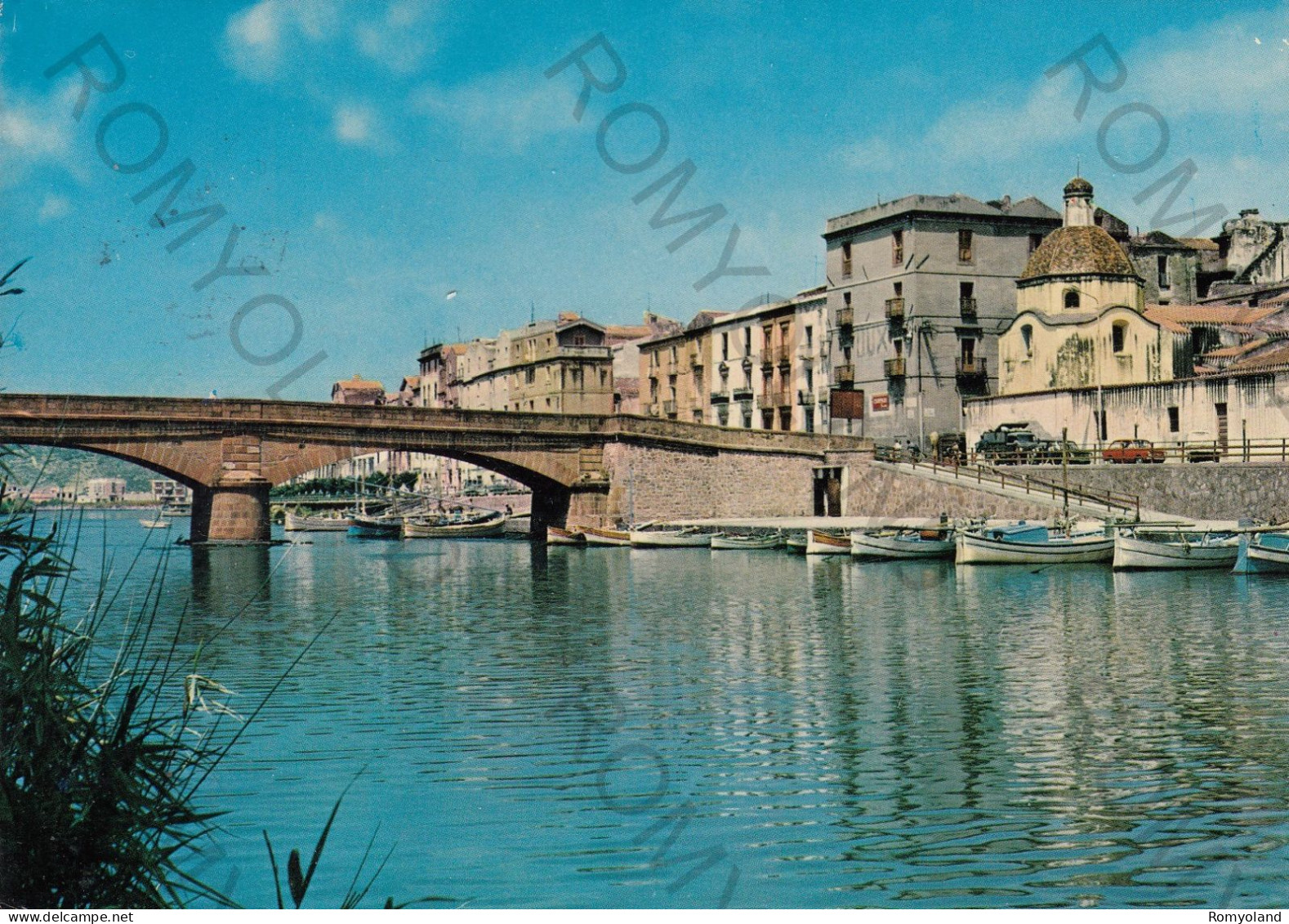 CARTOLINA  B9 BOSA,NUORO,SARDEGNA PITTORESCA-PONTE SUL FIUME TEMO-STORIA,MEMORIA,CULTURA,BELLA ITALIA,VIAGGIATA 1995 - Oristano