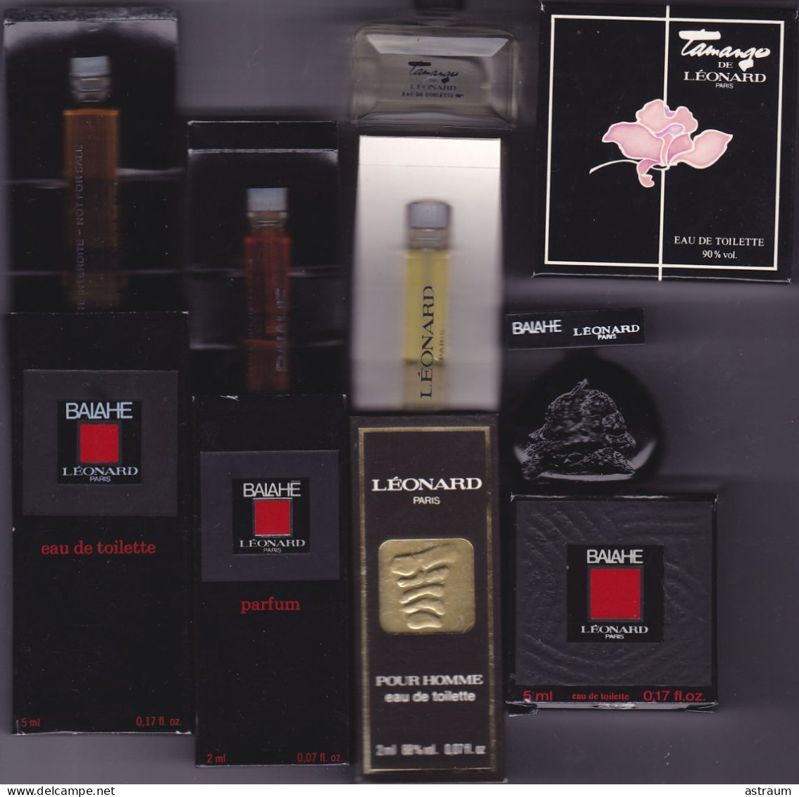 Lot De 5 Miniature De Parfum - Leonard - Balahé , Tamango  - 4 Eau De Parfum / 1 Parfum - Pleine Avec Boite - Miniaturen Flesjes Dame (met Doos)