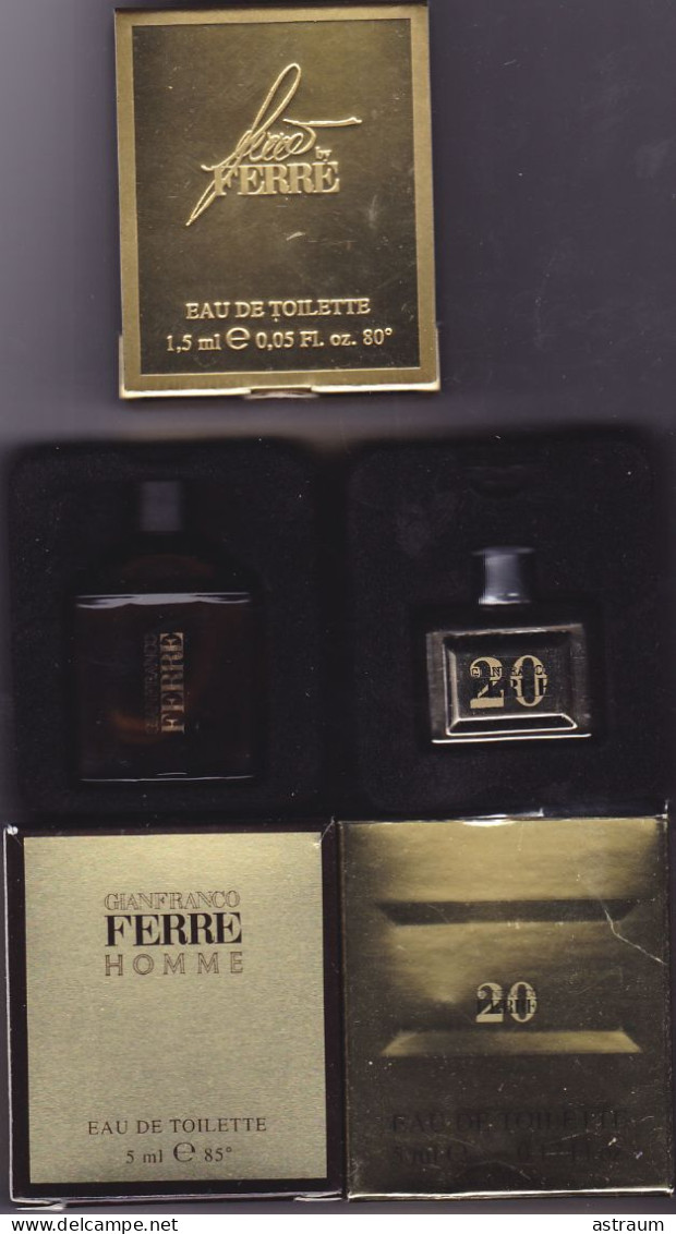 Lot 3 Miniature De Parfum - Gianfranco Ferre -  2x 5ml & 1 Tube-  Pleine Avec Boite - Miniaturen Flesjes Dame (met Doos)