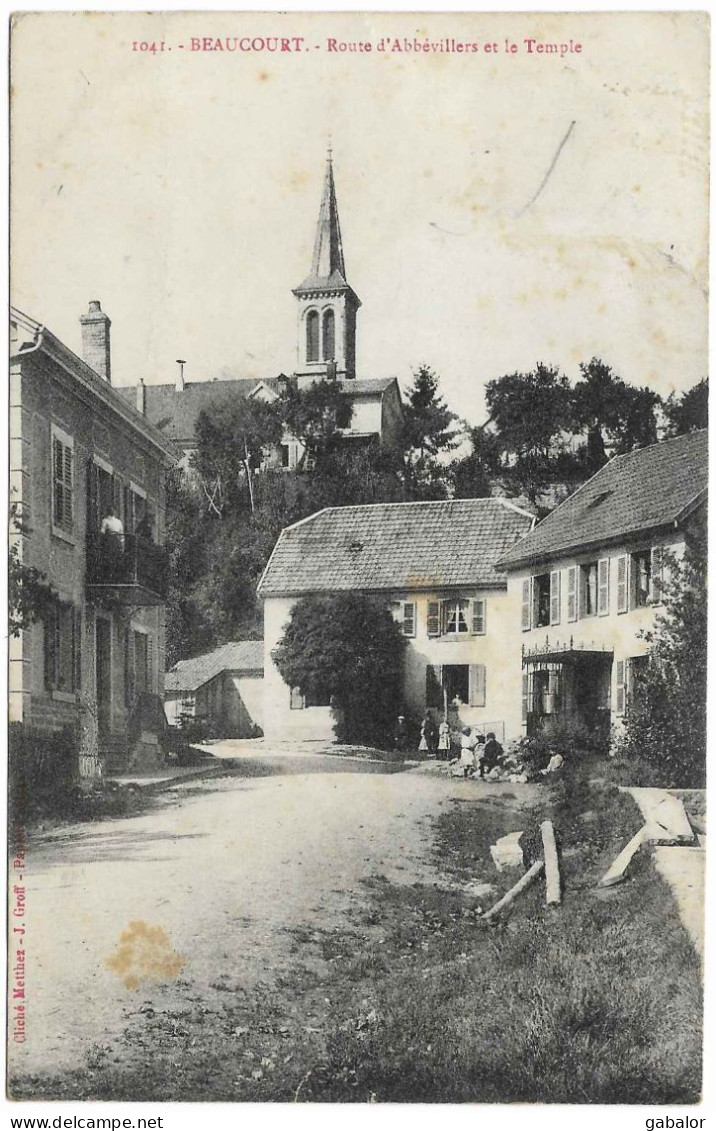 90 - Beaucourt - Route D'Abbévilliers Et Le Temple - Beaucourt