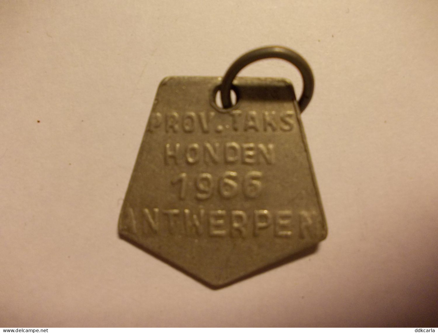 Oude Gemeentepenning Honden Taks Penning Medaille 1966 Uit Antwerpen - Hondenpenning - Otros & Sin Clasificación