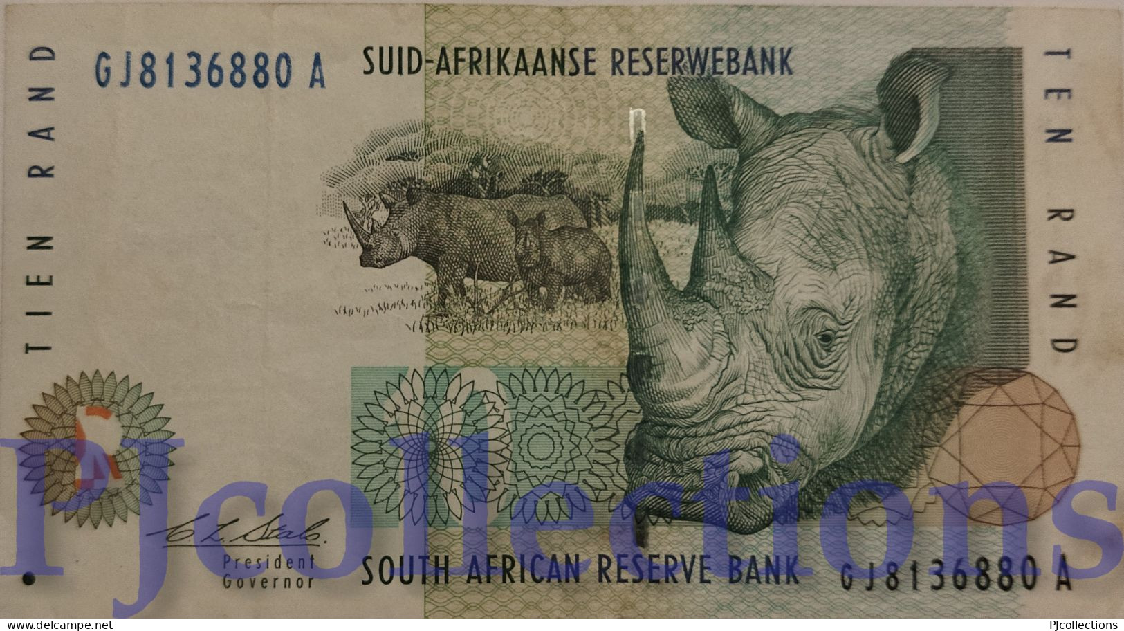 SOUTH AFRICA 10 RAND 1993 PICK 123a VF - Afrique Du Sud