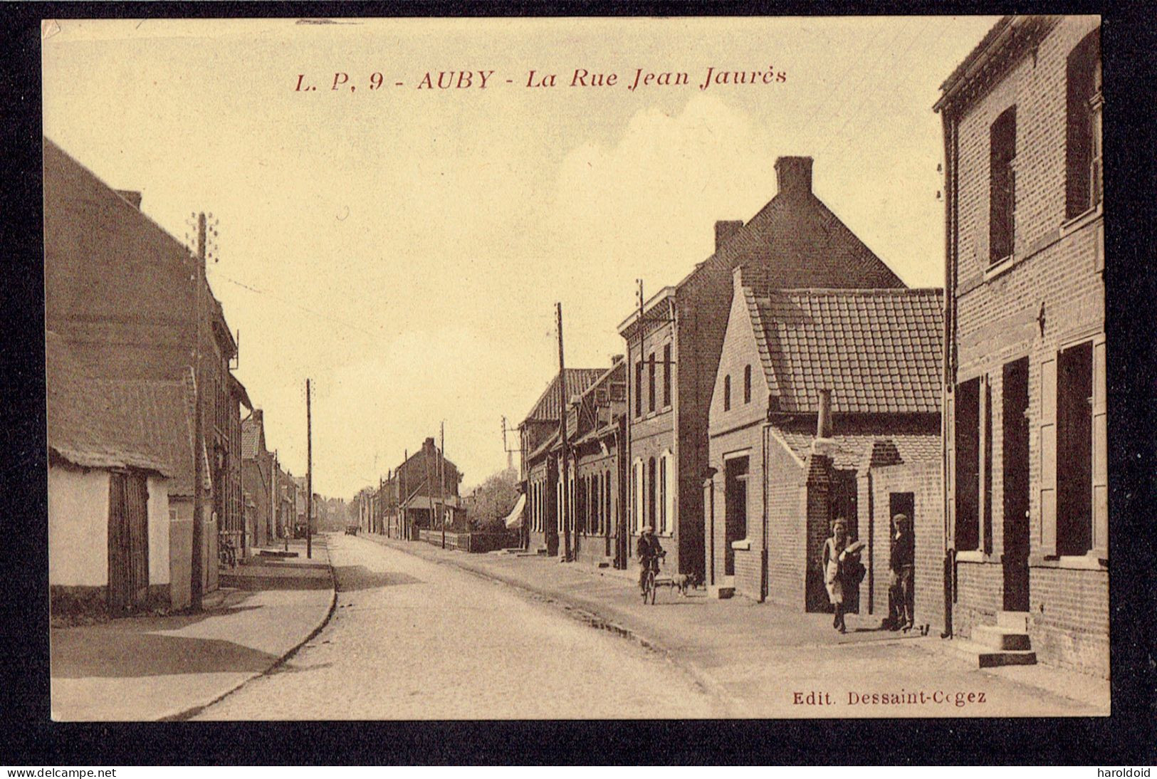 CPA 59 - AUBY - LA RUE JEAN JAURES - Auby