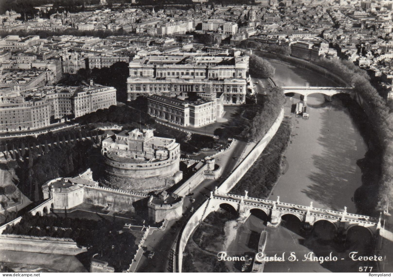 CARTOLINA  B9 ROMA,LAZIO-CASTEL S.ANGELO-TEVERE-STORIA,MEMORIA,CULTURA,RELIGIONE,BELLA ITALIA,VIAGGIATA 1962 - Castel Sant'Angelo