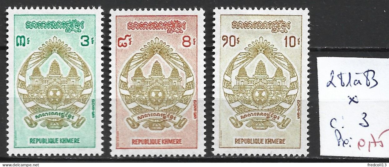 KHMERE 281 à 83 * Côte 3 € - Kampuchea