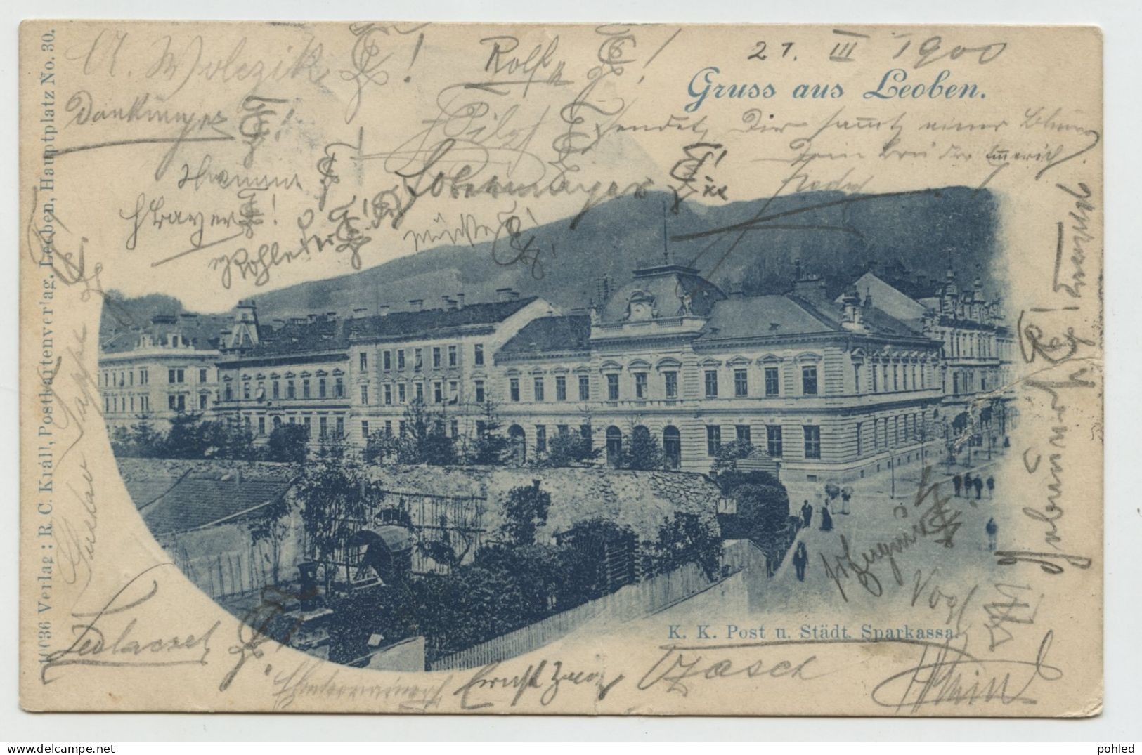 01141*AUSTRIA*ÖSTERREICH*LEOBEN*K. K. POST U. STÄDT. SPARKASSA*1900*INTERESSANTE BRIEFMARKEN - Leoben