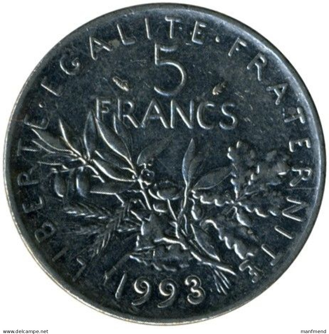France - 1993 - KM 926a - 5 Francs - Unc - 5 Francs