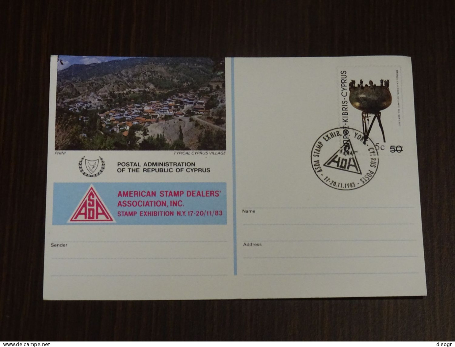 Cyprus 1983 New York Philatelic Exhibition Commemorative Cancel - Briefe U. Dokumente