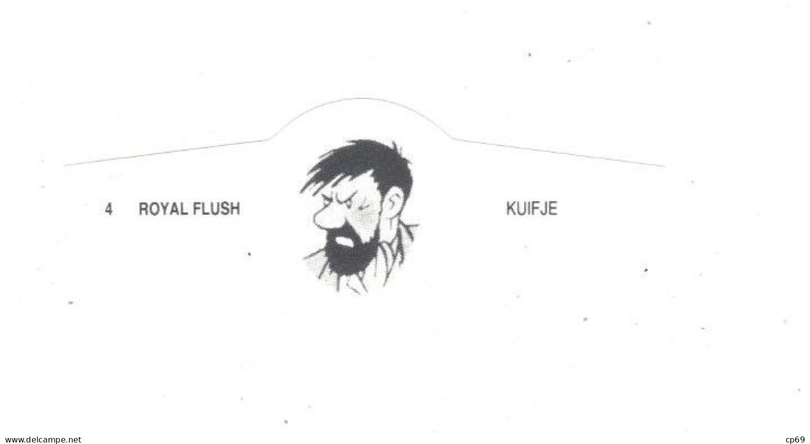 4) Bague De Cigare Série Tintin Blanche Royal Flush Kuifje Capitaine Haddock En Superbe.Etat - Advertisement