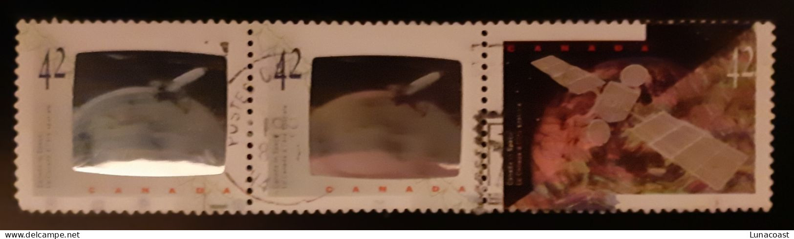 Canada 1992  USED  Sc1441-1442-1442    3 X 42c  Canada In Space - Gebraucht