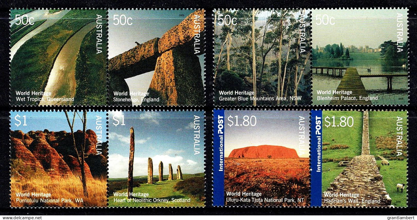 Australia 2005 World Heritage  Set Of 8 MNH - Ongebruikt