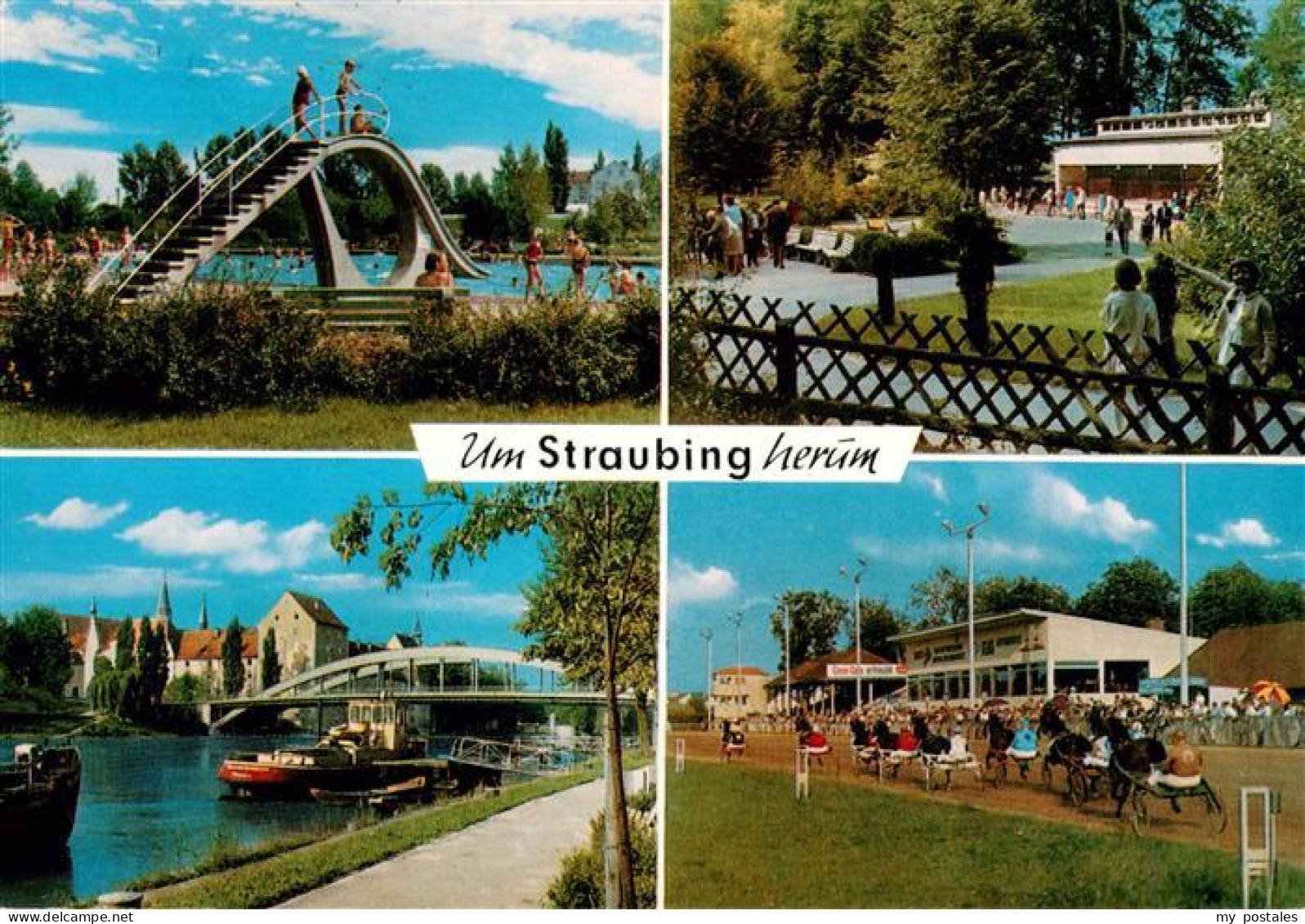 73875517 Straubing Schwimmbad Park Rennbahn Donaupartie Straubing - Straubing