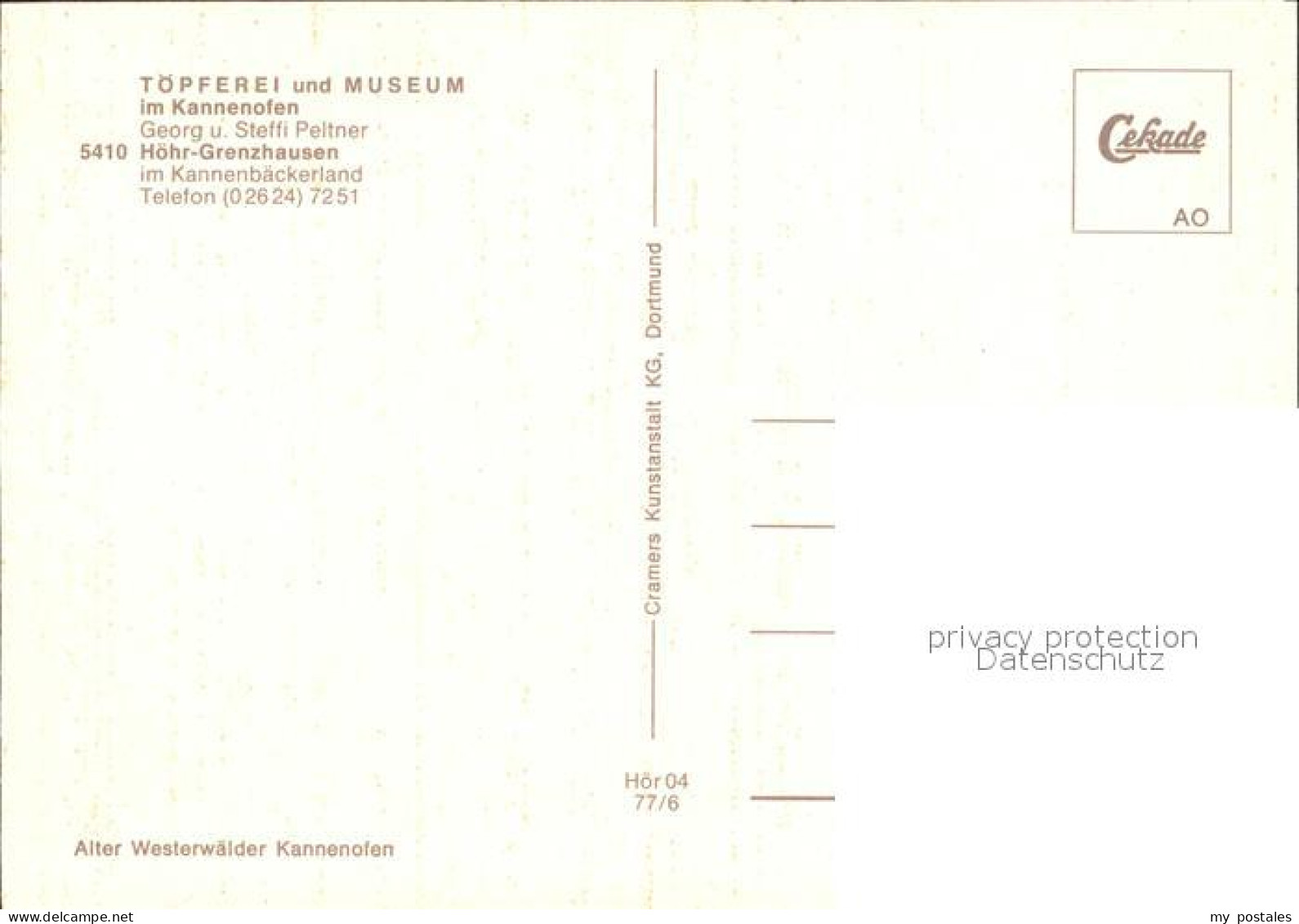 72038085 Hoehr-Grenzhausen Toepferei Museum Kannenofen Hoehr-Grenzhausen - Höhr-Grenzhausen