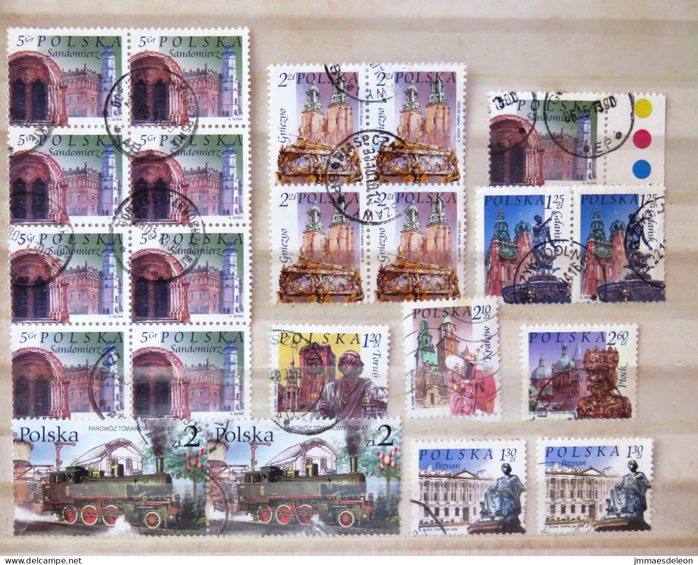 Poland 2002 - 2005 Churches Buildings Statues Train - Used Stamps