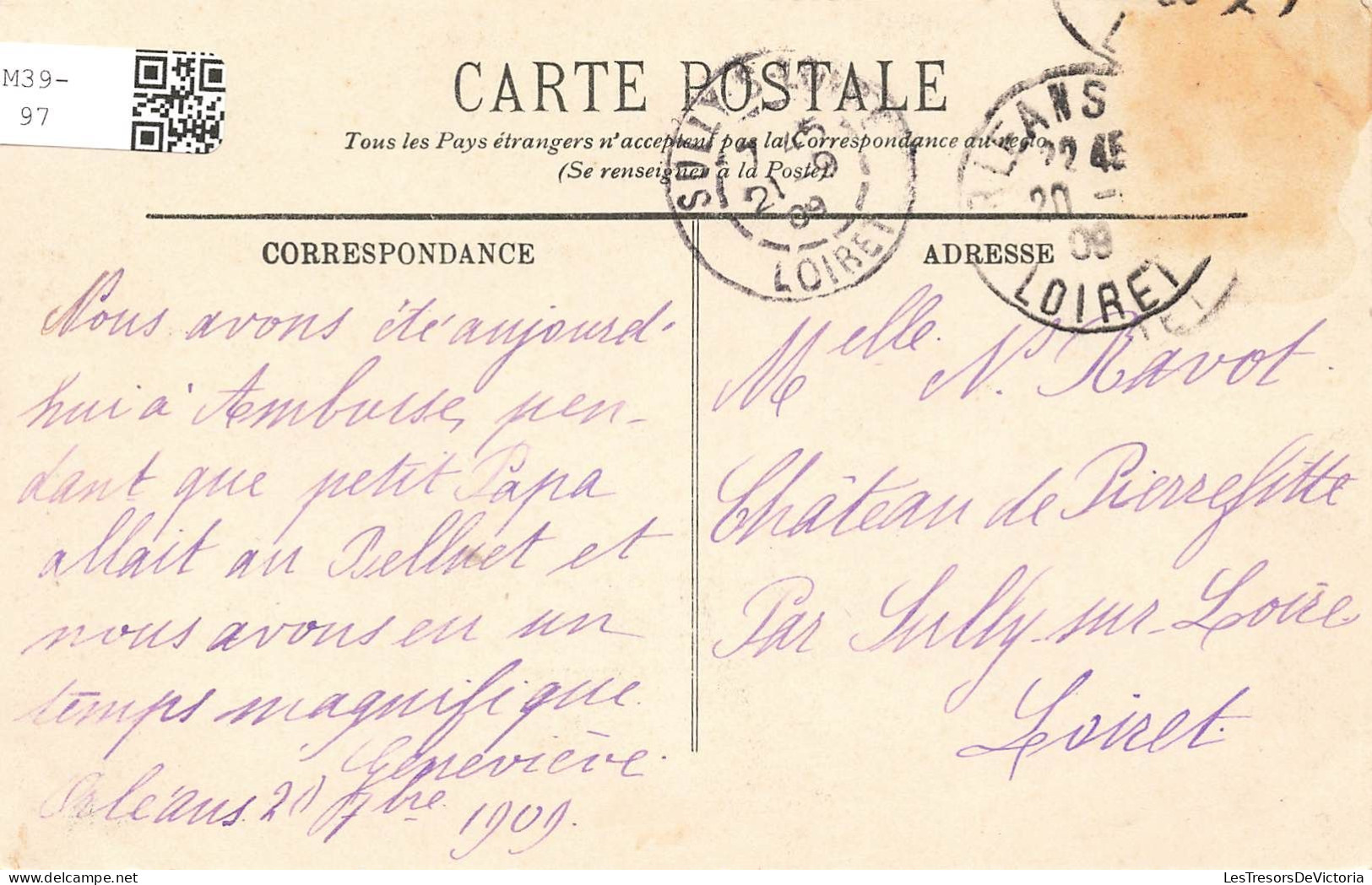 FRANCE - Amboise - Rendez Vous De Chasse - La Pagode Constuite Par Choiseul - Carte Postale Ancienne - Amboise