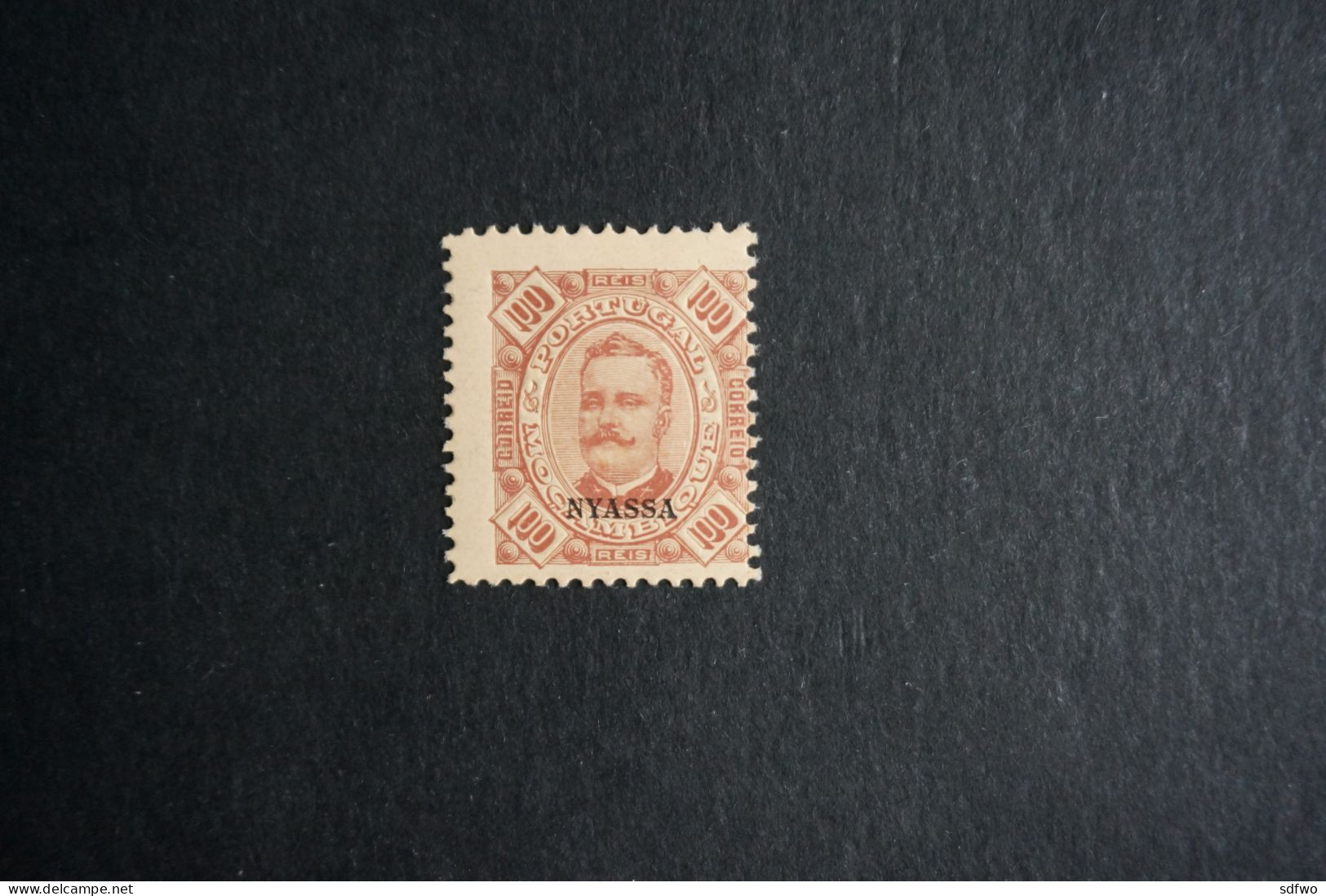 (T2) Nyassa 1898 D. Carlos 100 R - Af. 10 (MH) - Nyassa