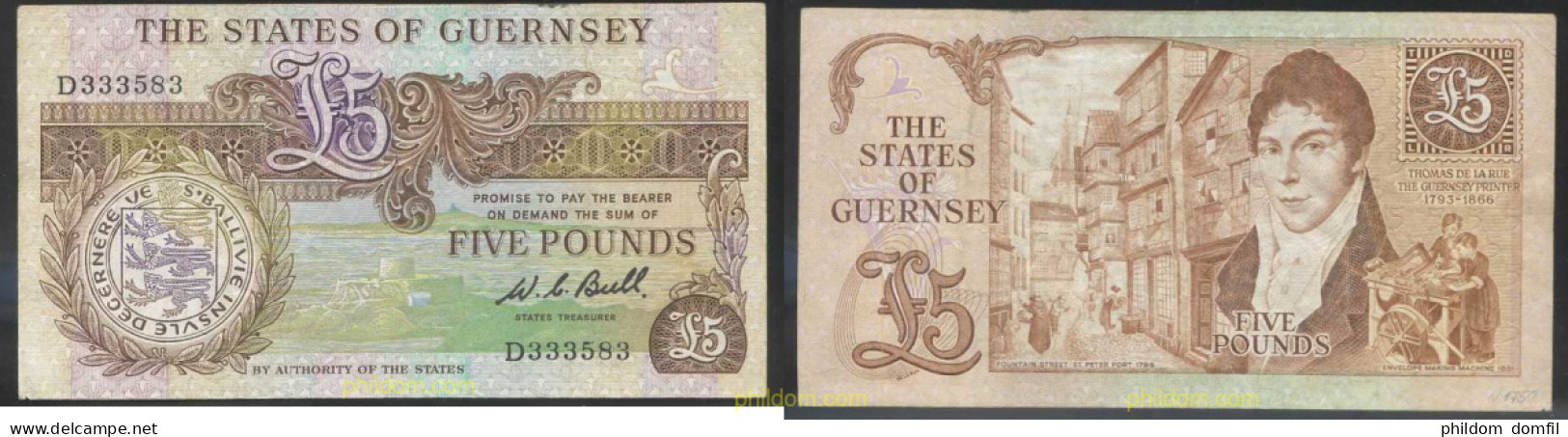 3092 GUERNSEY 1980 GUERNSEY 5 POUNDS 1980 - Guernsey