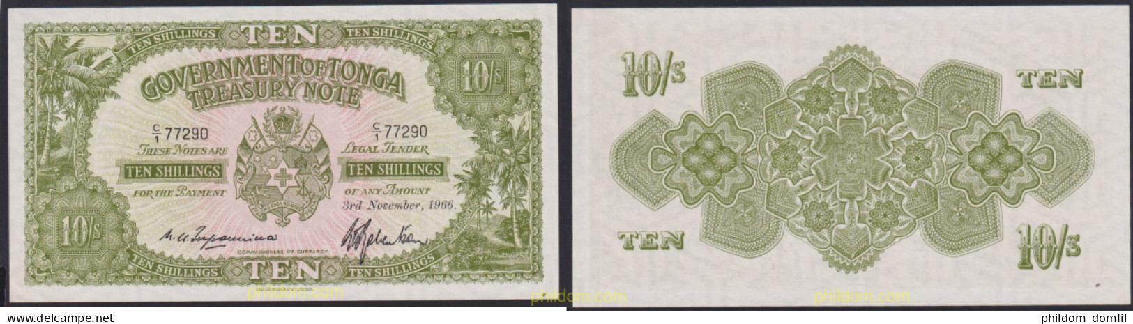 4016 TONGA 1966 TONGA 10 SHILLINGS 1966 - Tonga