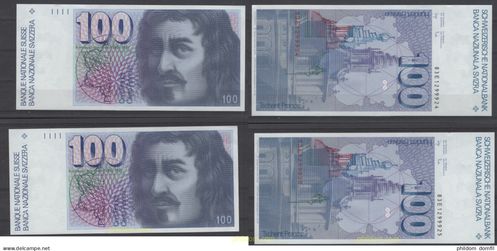 8003 SUIZA 1981 SUISSE SWITZERLAND 100 FRANCS FRANKEN FRANCHI 1981 - 1996 - Switzerland