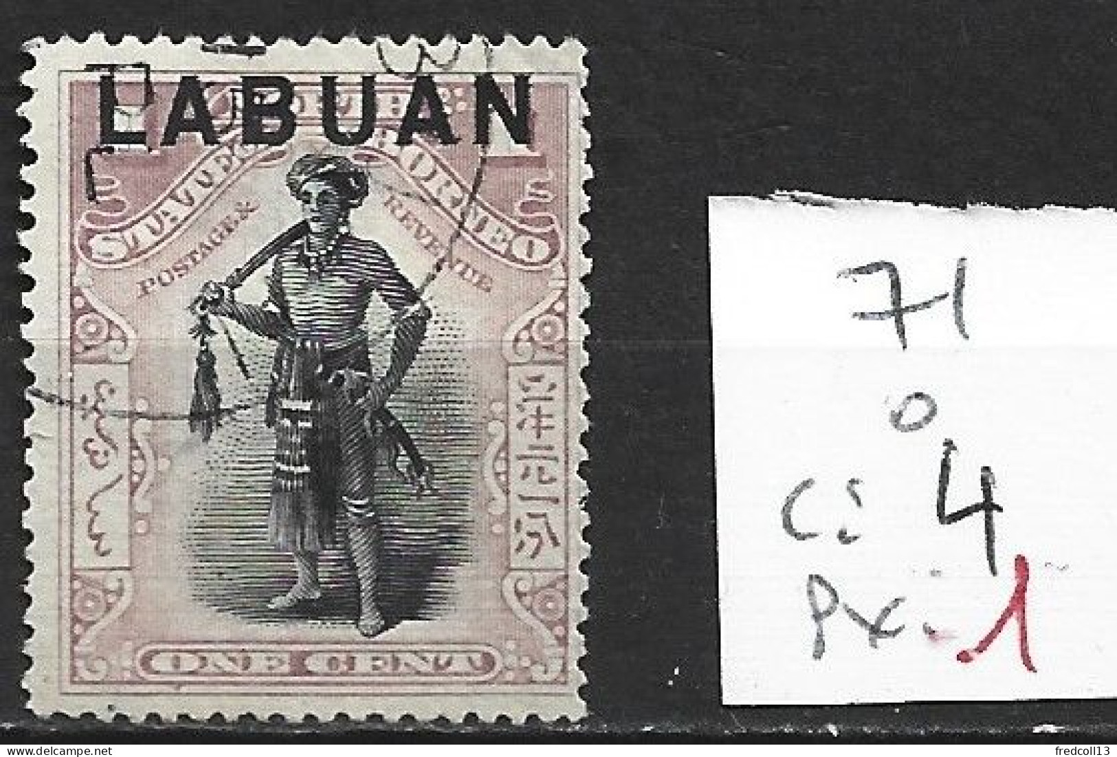LABUAN 71 Oblitéré Côte 4 € - Borneo Septentrional (...-1963)