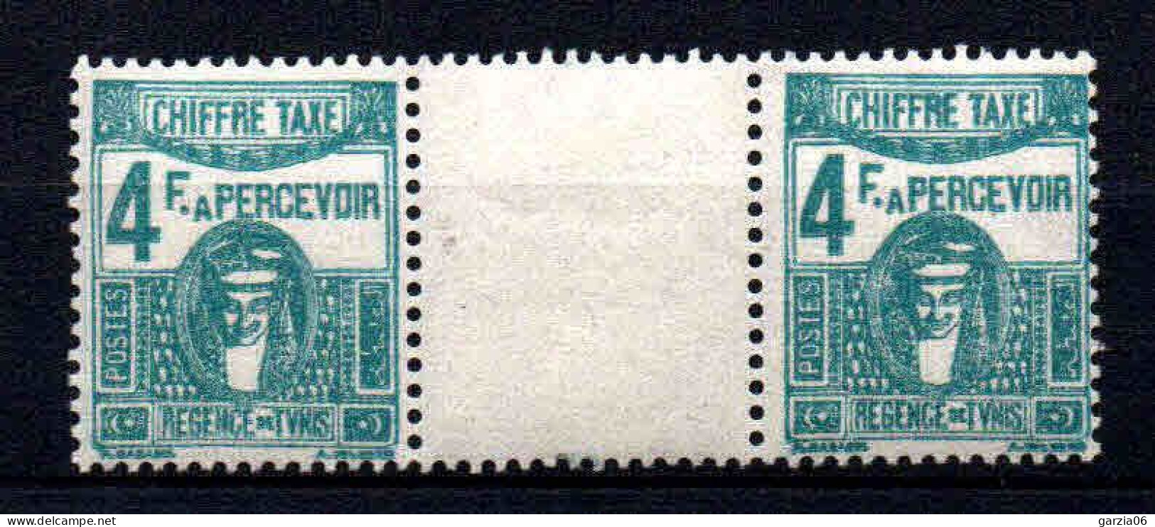 Tunisie - 1945 - Déesse Carthaginoise  - Tb Taxe N° 62 Avec Intervalle    - Neufs** - MNH - - Postage Due