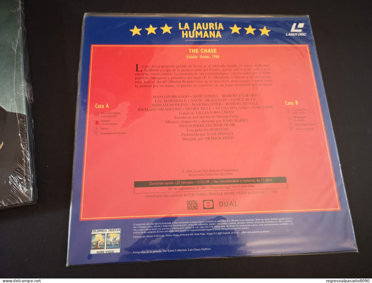 Marlon Brando Libro Y Película Laser Disc Laserdisc La Jauria Humana. Mitos Del Cine Planeta Años 90 - Classic