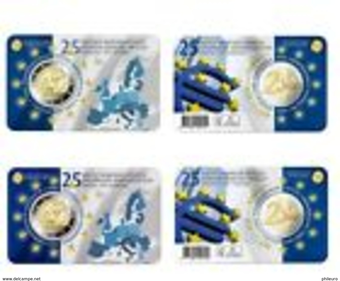 Belgique 2019 : Lot De 2 Coincards De La 2€ Commémorative '25 Ans De L'Institut Monétaire Européen' (EMI) - DISPONIBLE - België