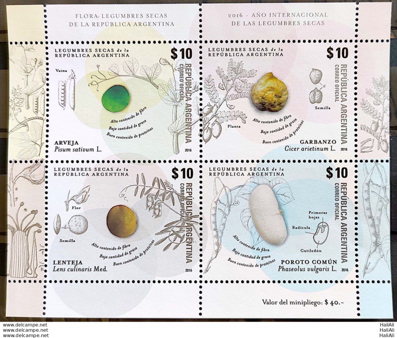 Argentina Stamp 2016 Dehydrated Vegetables Gastronomy AR BL155 - Unused Stamps