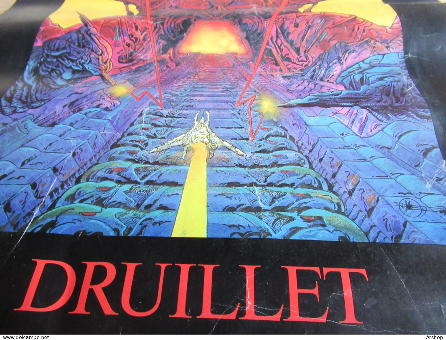 DRUILLET " SALAMMBO " Rare AFFICHE ORIGINALE Expo Galerie BIJAN AALAM Du 24 Septembre Au 25 Octobre 1980 - 60cm X 40cm - Druillet