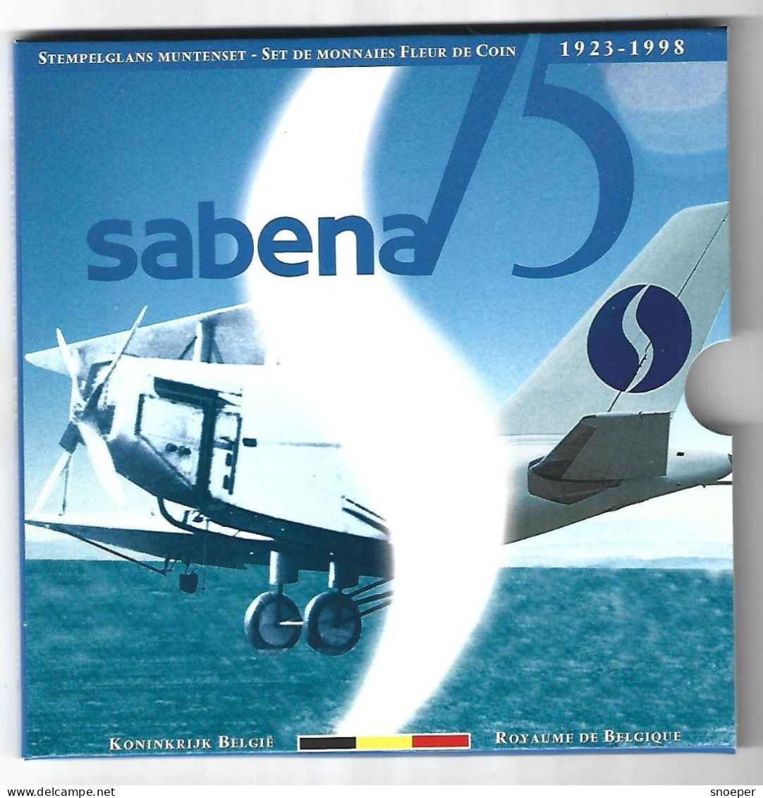 Belguim Set 1998 Sabena ,from 0,5 Franc Until 50 Francs Dutch End French,fdc - FDC, BU, BE & Muntencassettes