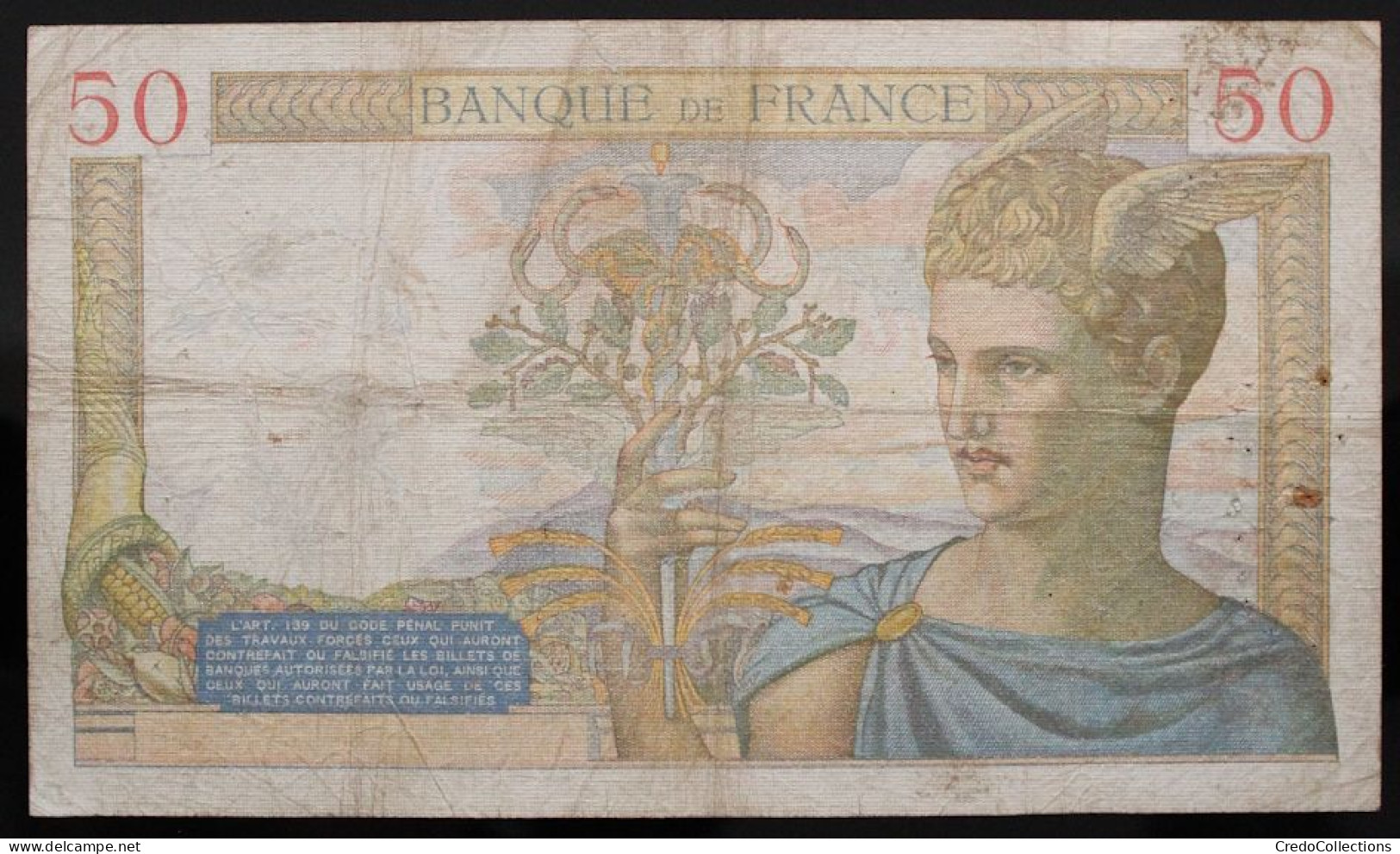 France - 50 Francs - 10-2-1938- PICK 85b / F18.8 - TB - 50 F 1934-1940 ''Cérès''