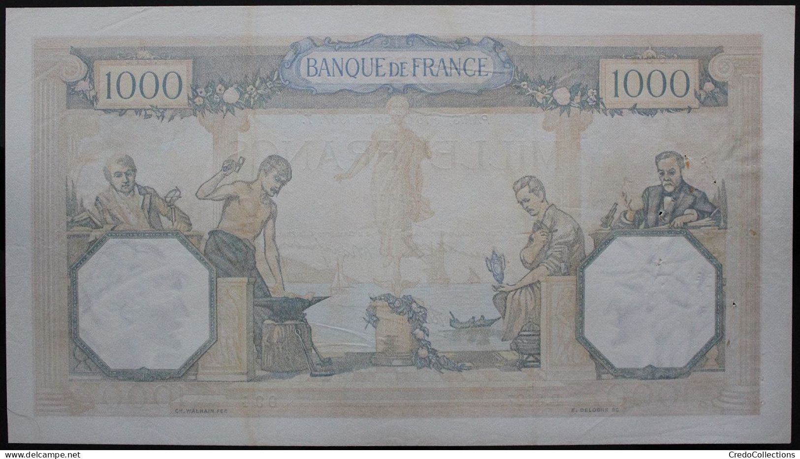 France - 1000 Francs - 16-12-1937 - PICK 90b / F38.7 - TTB - 1 000 F 1927-1940 ''Cérès Et Mercure''