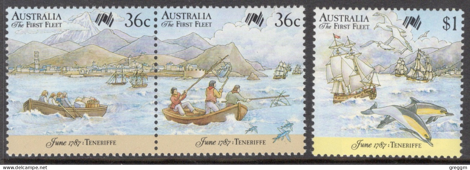 Australia 1987 Set Of Stamps - The 200th Anniversary Of The First Fleet Arriving From Tenerife In Unmounted Mint - Mint Stamps