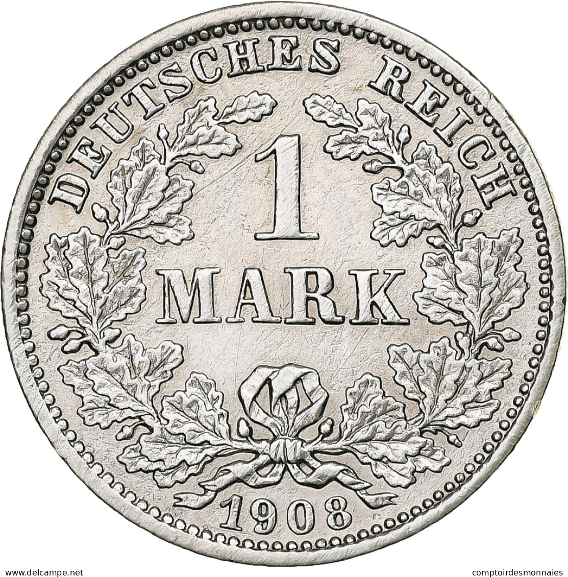 Monnaie, GERMANY - EMPIRE, Wilhelm II, Mark, 1908, Munich, TTB, Argent, KM:14 - 1 Mark