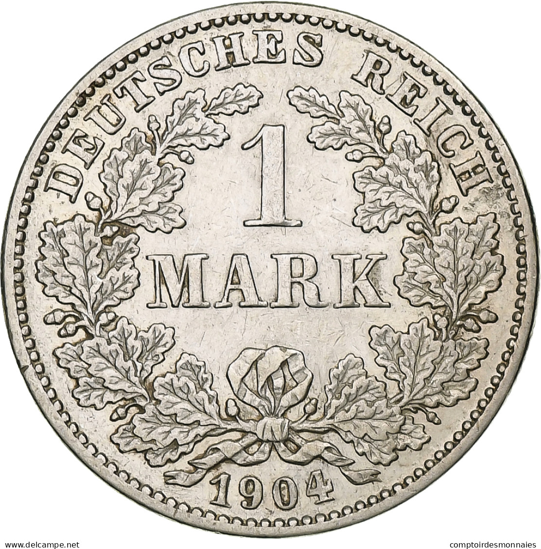 Monnaie, GERMANY - EMPIRE, Wilhelm II, Mark, 1904, Karlsruhe, TTB, Argent, KM:14 - 1 Mark