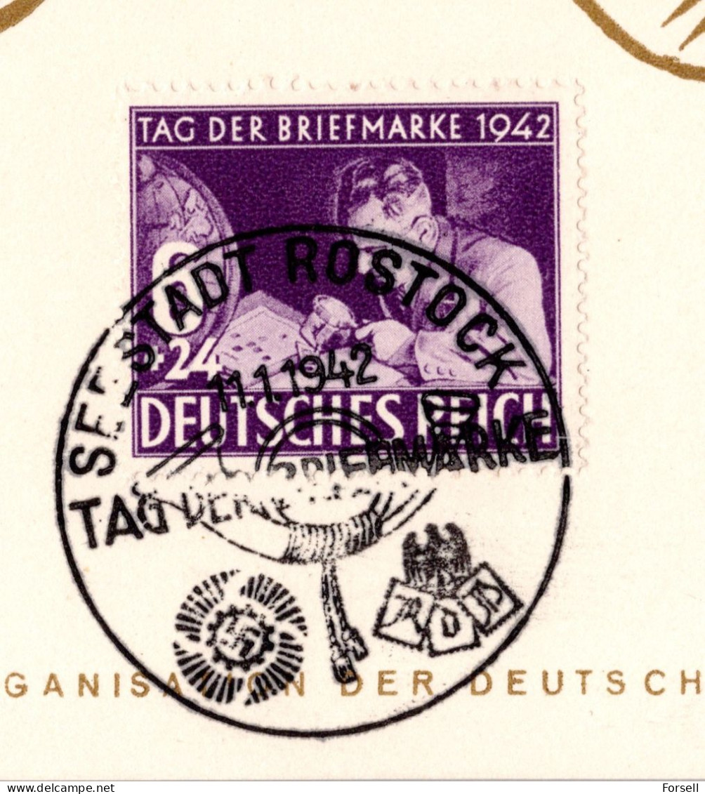 Tag Der Briefmarke (Sonderstempel: Seestadt Rostock 1942) - Postkarten