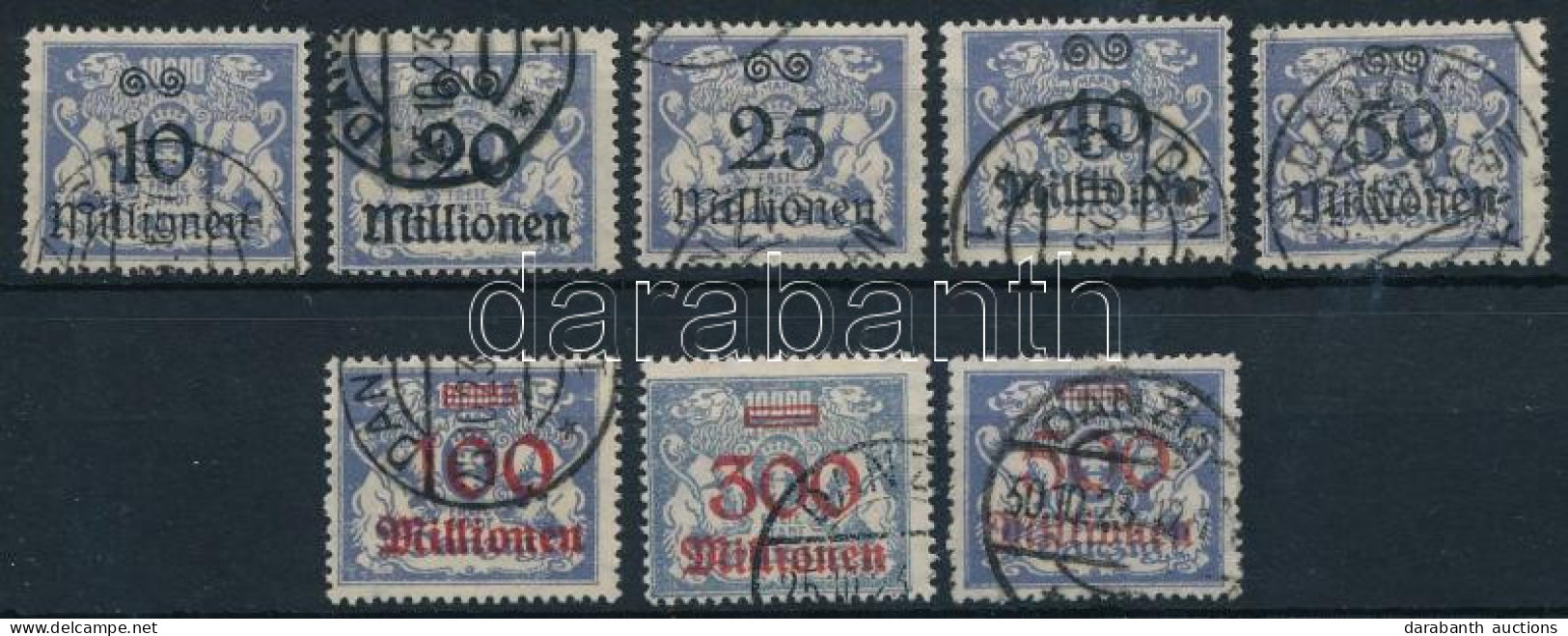 O Németország - Danzig 1923 Mi 169-176 (Mi EUR 150.-) - Other & Unclassified