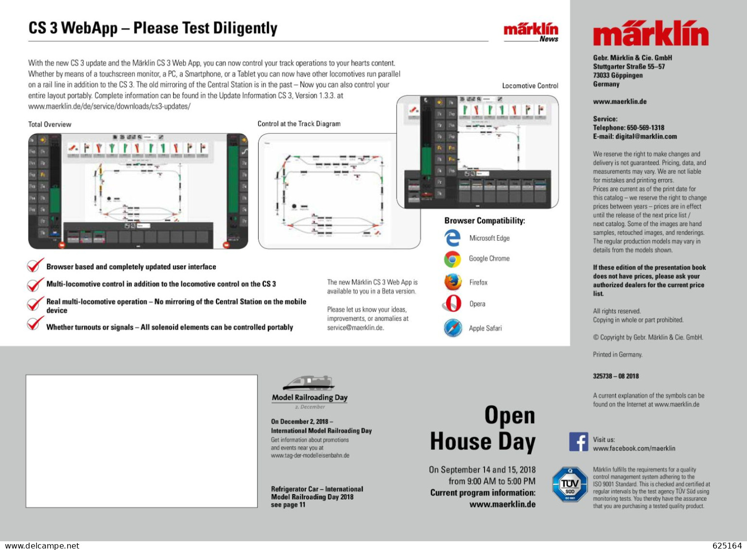 Catalogue MÄRKLIN 2018 Fall New Items 2018 - Englische Ausgabe - Inglese