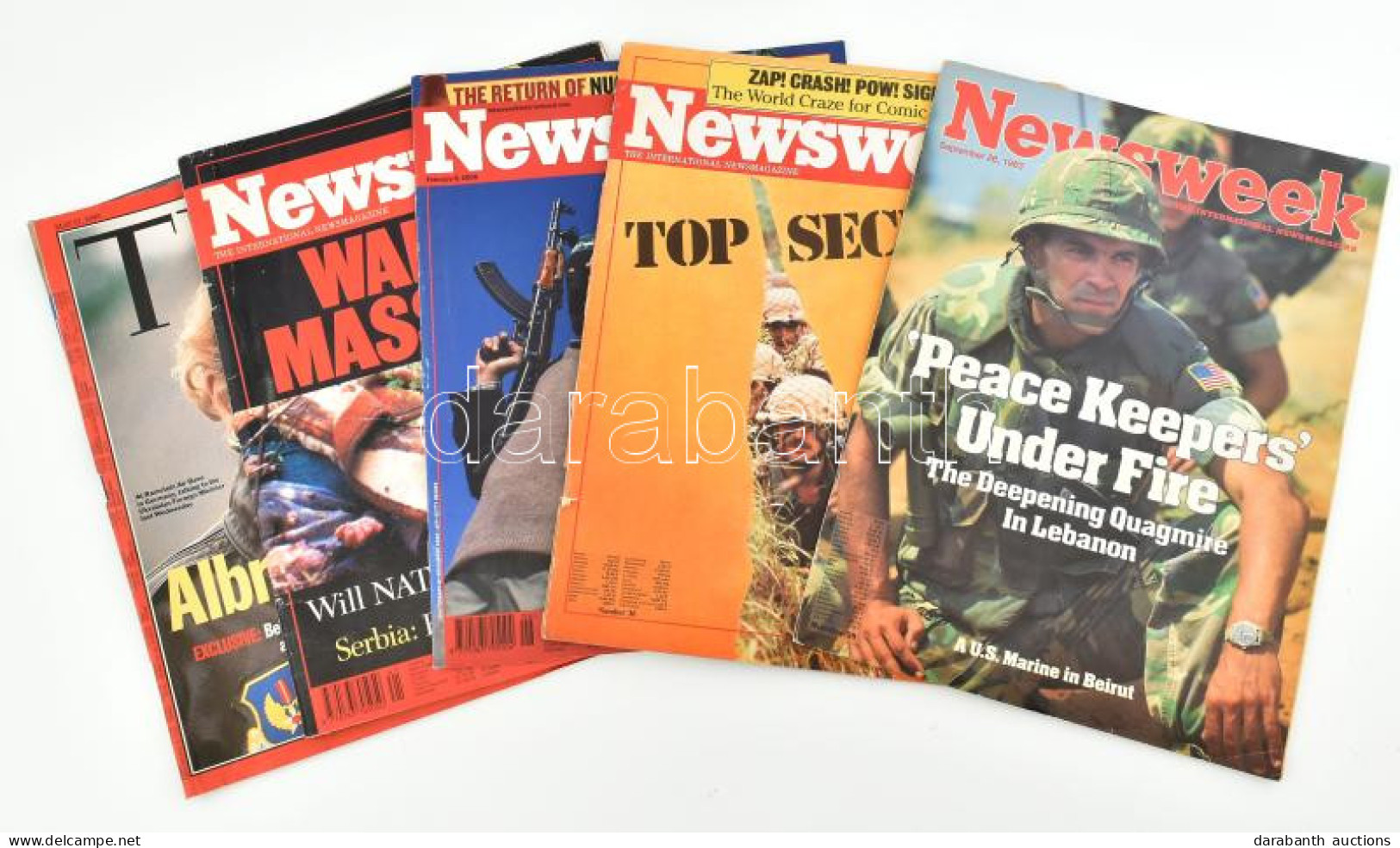 1983-2006 Newsweek + Time Amerikai Magazinok, össz. 5 Db, Háborús Témákkal ("Hamas Takes Power" - A Hamász Hatalomra Jut - Autres & Non Classés