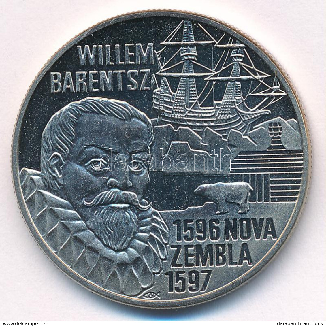 Hollandia 1996. 5E Cu-Ni "Willem Barentsz" T:AU Patina Netherlands 1996. 5 Euro Cu-Ni "Willem Barentsz" C:AU Krause X#12 - Unclassified