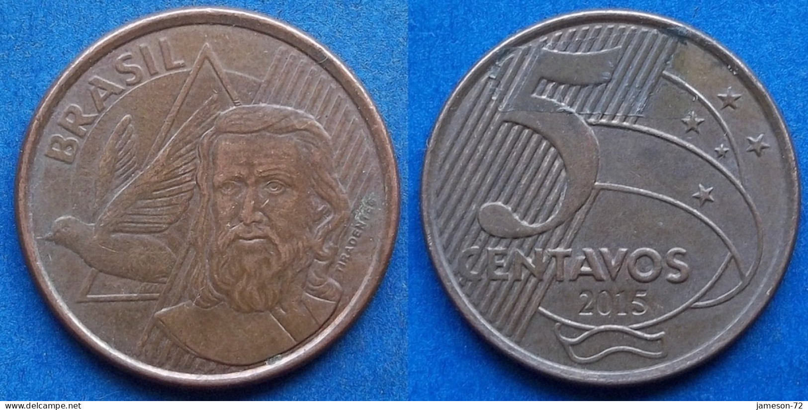 BRAZIL - 5 Centavos 2015 "Tiradentes" KM# 648 Monetary Reform (1994) - Edelweiss Coins - Brazilië