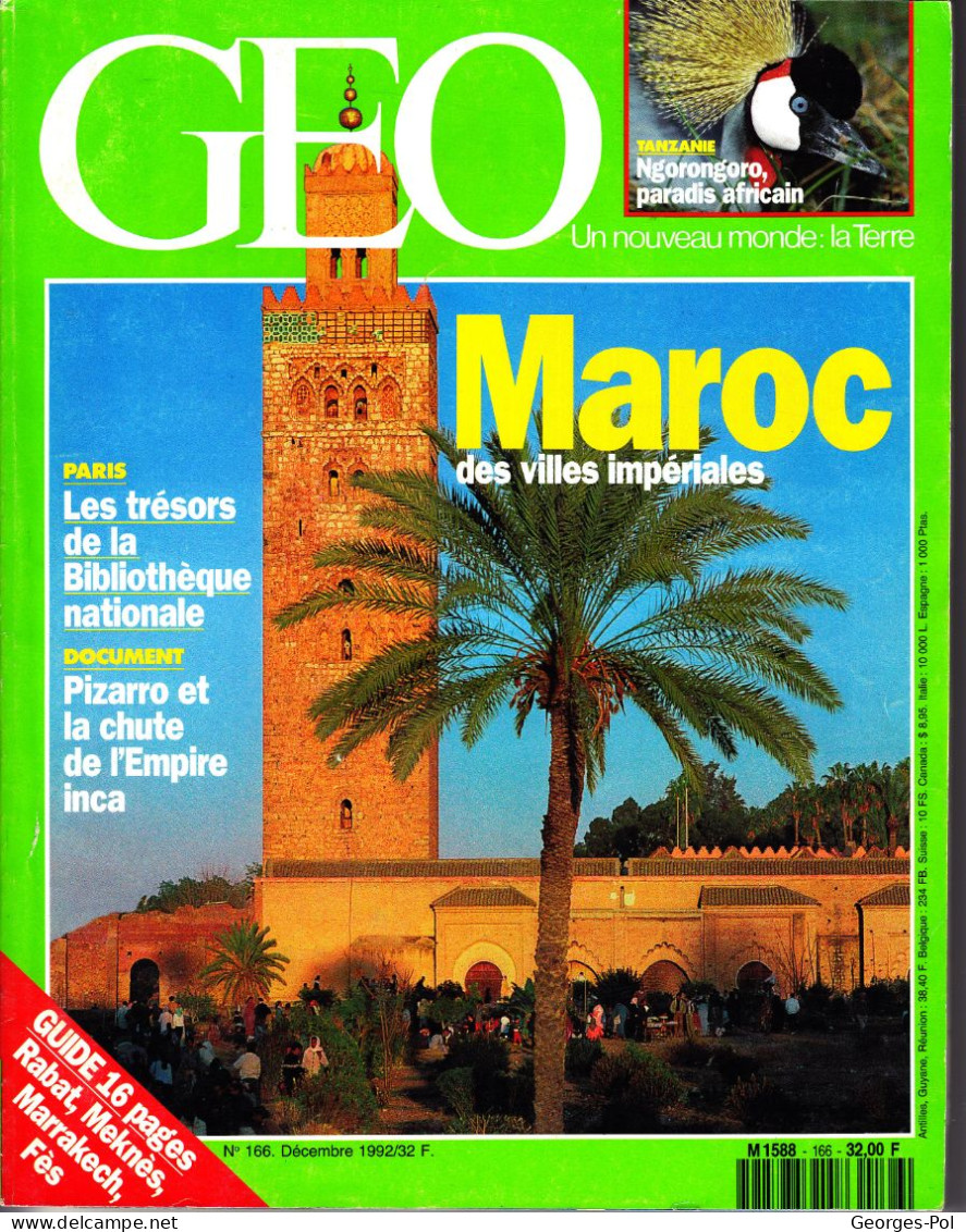 REVUE GEO N°166 - Tourismus Und Gegenden