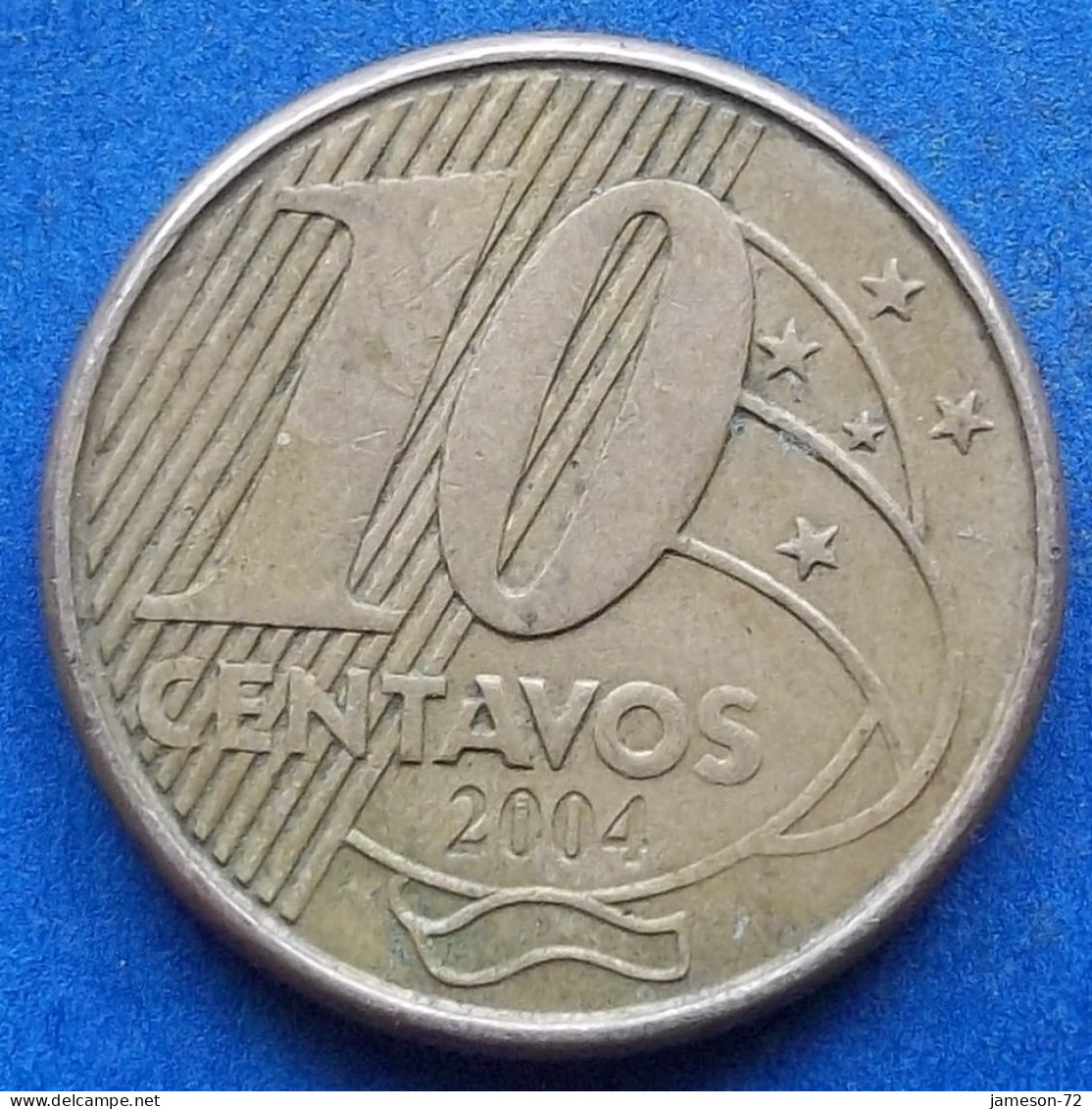 BRAZIL - 10 Centavos 2004 "Pedro I" KM# 649.2 Monetary Reform (1994) - Edelweiss Coins - Brazilië