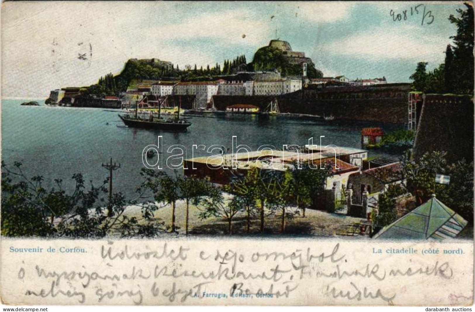 * T3 1908 Corfu, Corfou, Kerkyra; La Citadelle (cote Nord) / Citadel (wet Corner) - Unclassified