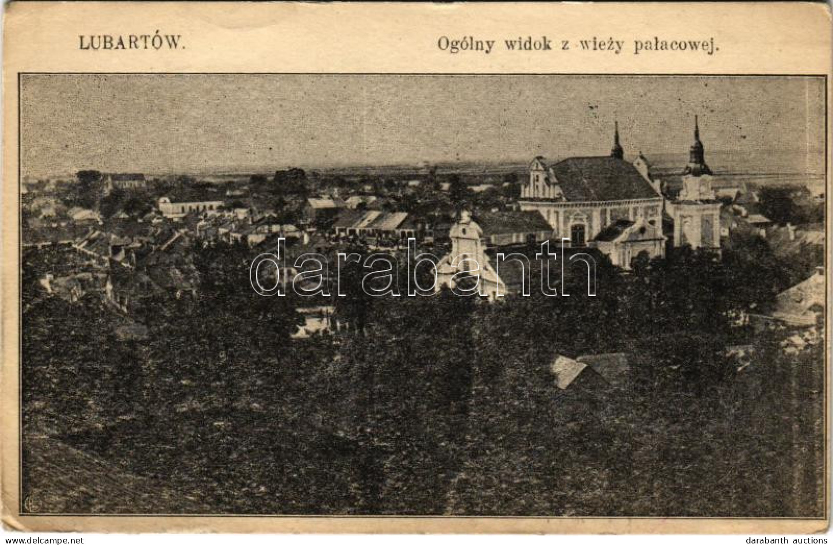 T2/T3 1918 Lubartów, Ogólny Widok Z Wiezy Palacowej / General View (EK) - Unclassified