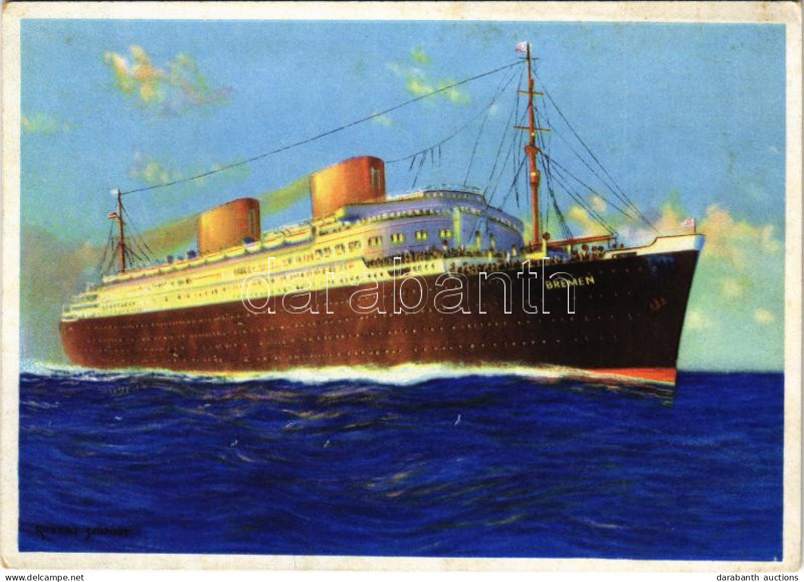 ** T2/T3 Vierschrauben-Turbinen-Schnelldampfer "Europa" Norddeutscher Lloyd Bremen / German Ocean Liner Steamship S: Rob - Non Classés