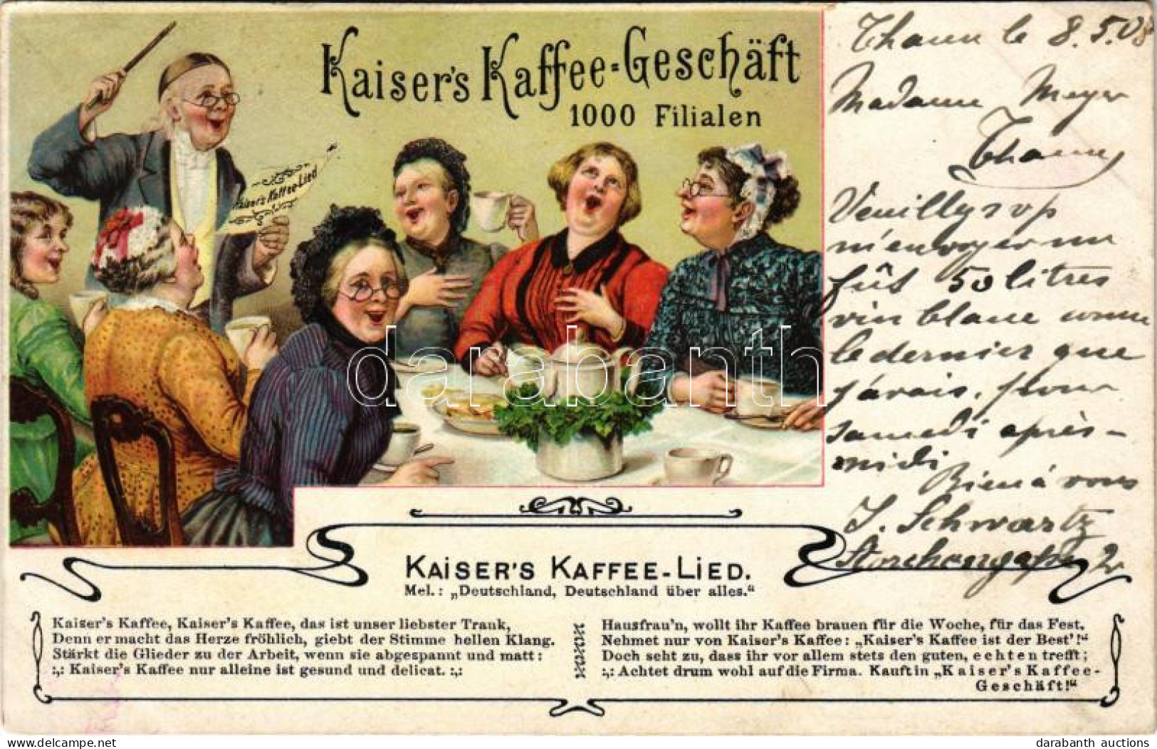 T2/T3 1908 Kaiser's Kaffee-Geschäft / Német Kávé Reklám / German Coffee Advertisement Litho (EK) - Unclassified